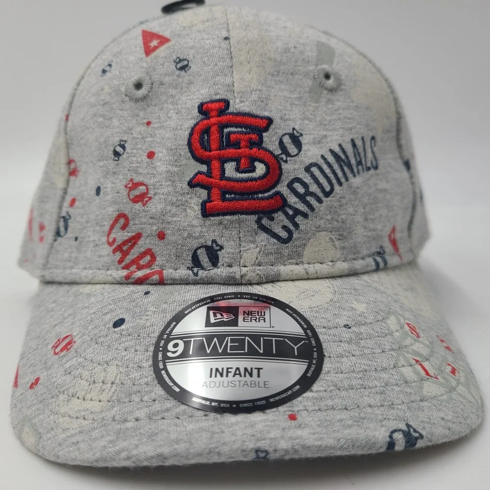 Infant St Louis Cardinals Hat One Size New Era 9Twenty Gray MLB All Over Print
